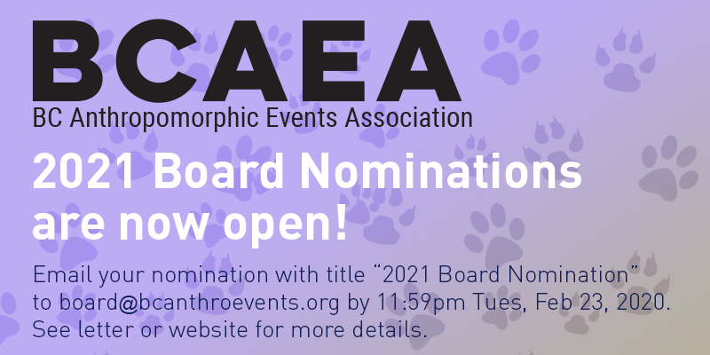 Nominations for BCAEA board and Community Rep for 2022 are now open