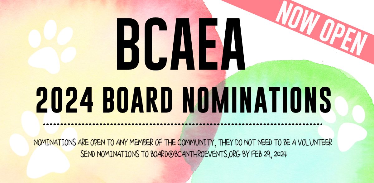 Nominations for BCAEA board and Community Rep for 2024 are now open